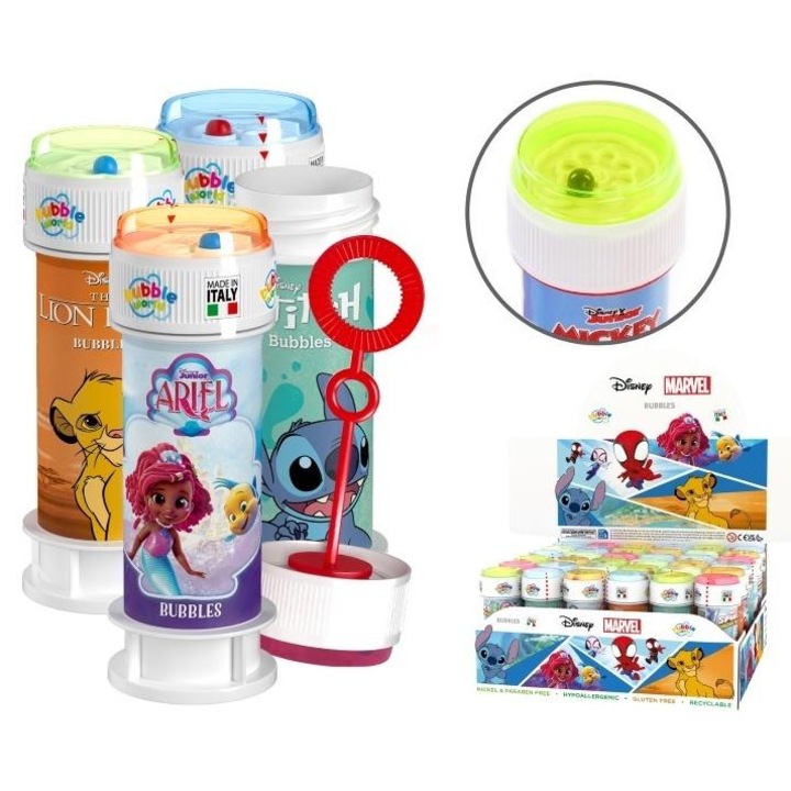 Комплект от 36 сапунени мехурчета Disney/Marvel 60 мл, 11,5x35 см