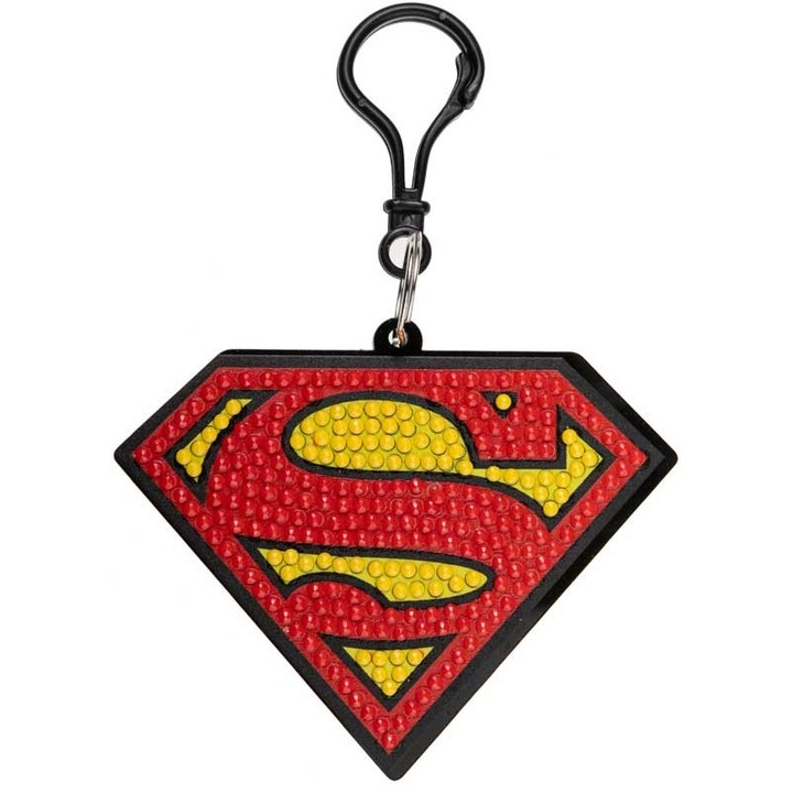 Комплект за диамантена бродерия, Craft Buddy, Crystal Art Bag Charms, Superman