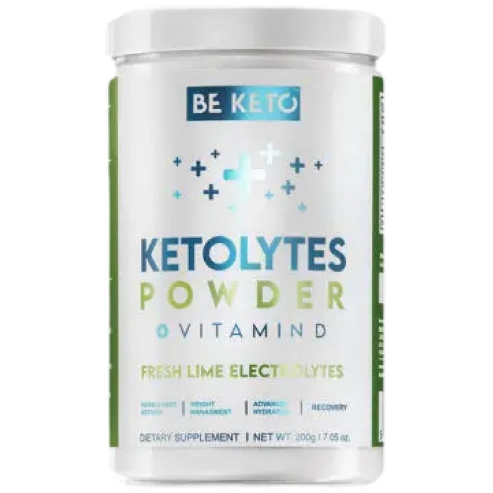 Supliment alimentar, Be Keto Ketolytes Powder Keto Electrolytes Lime, 200 grame