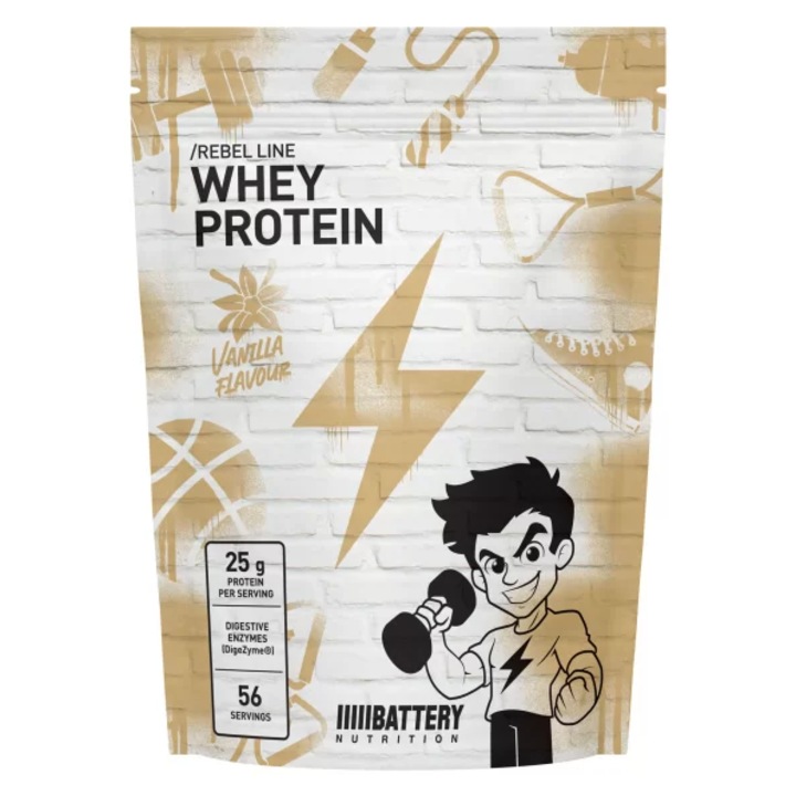 Supliment alimentar, Proteina, Battery Nutrition, Rebel Whey Protein, vanilie, 1800g