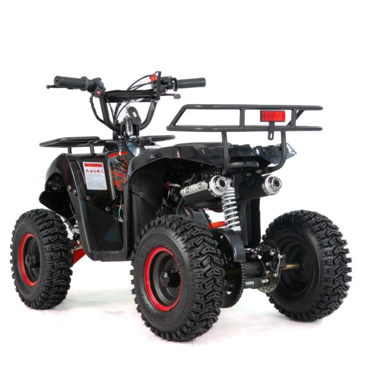 Mini atv XTR M9, roti 6inch, 50cc, 2 timpi, pornire la sfoara, culoare negru/rosu