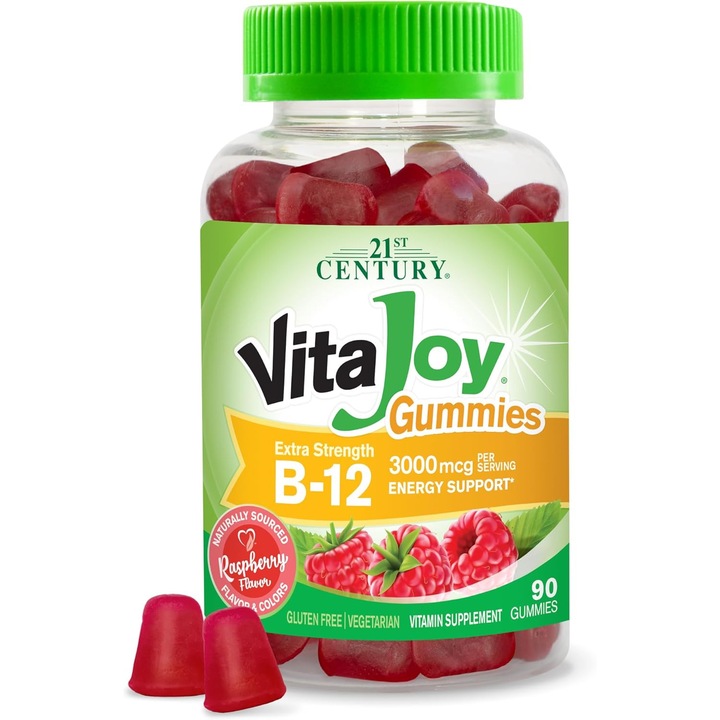 Хранителна добавка 21st Century, VitaJoy B-12 3000mcg Gummies, Витамин B-12 90 gummies
