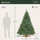 SALCAR műfenyő, 210 cm, faállvánnyal, zöld Nordmann típusú fenyő, 2,1 m, kb φ 148 cm