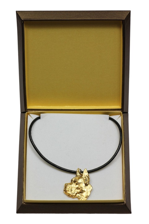 Colier cu pandantiv caine, Art-Dog, 50cm, set cu cutie cadou