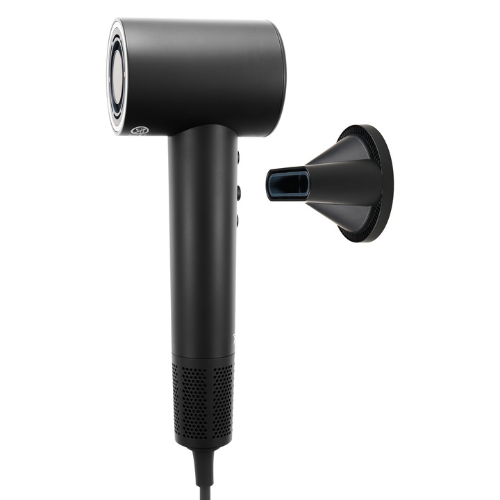 Сешоар STARCREST SHD-2BK, 1600 W, 110 000 об/мин, йонизация, 3 температурни настройки, 2 скоростни настройки, бутон за студен въздух, черен