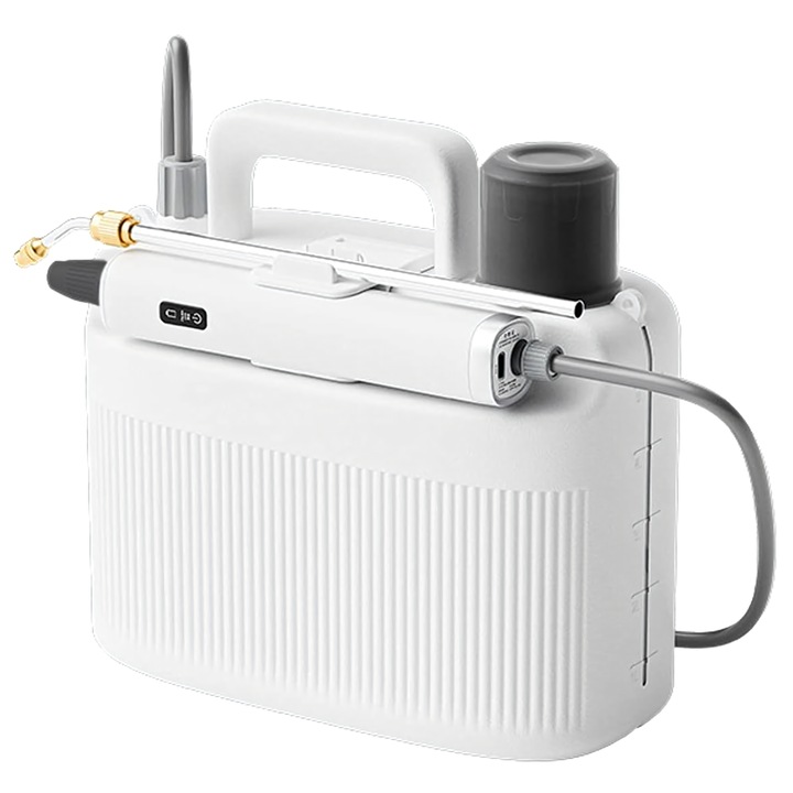 GALAXIA® 5 literes akkumulátoros locsolószivattyú, automatikus nyomás, állítható fúvóka és teleszkópos lándzsa, kézi és elektromos permetező