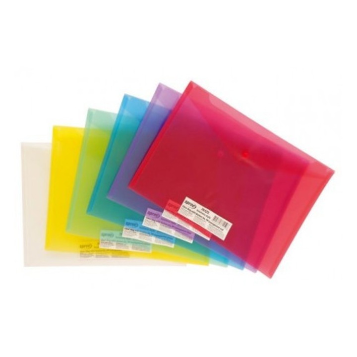 Set 7 x Mapa A4 cu Buton, Rosu