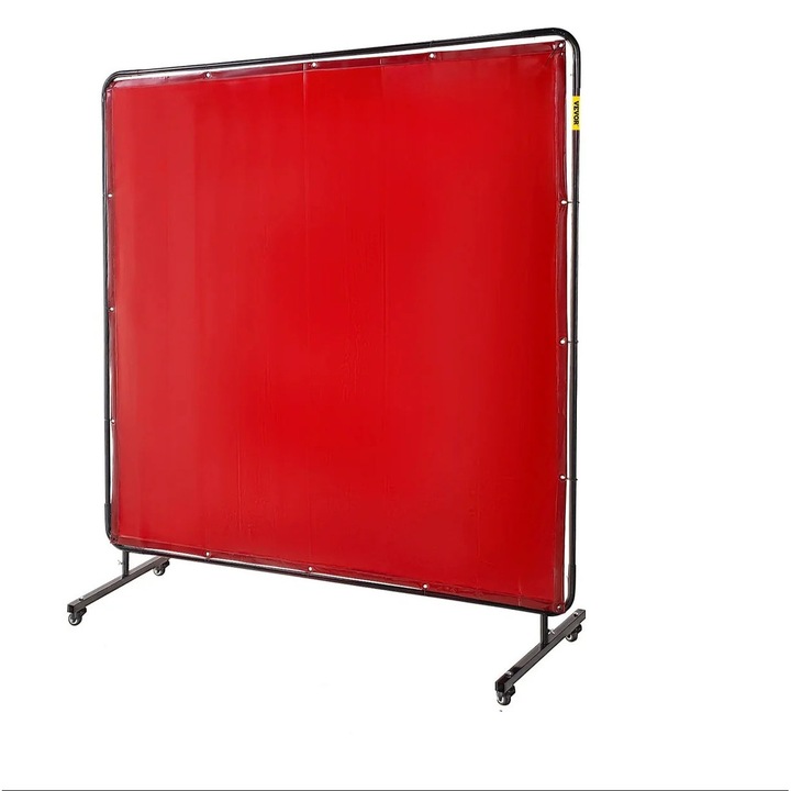 Hegesztősátor, lángálló vinil, 6x6 láb, mobil, piros