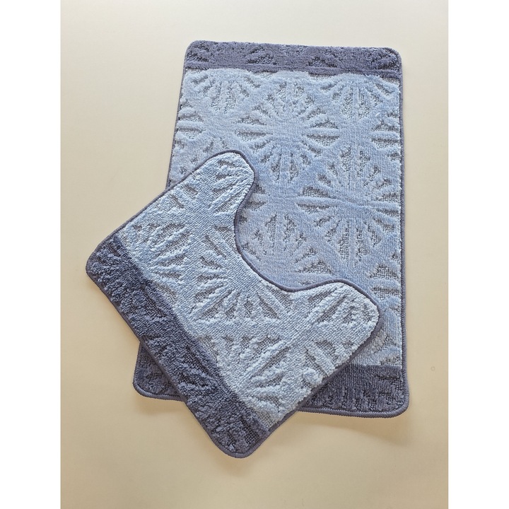 COVOR DE BAIE GLD 202258 BLUE SET 2 BUC 50x80/40x50 cm