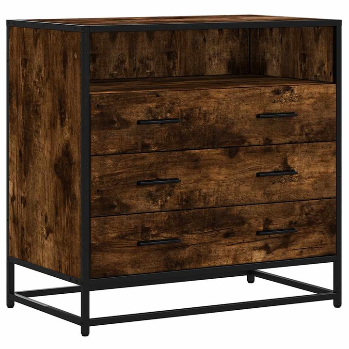 VidaXL füstös tölgy szerelt fa fiókos szekrény 70x41x70 cm 849086