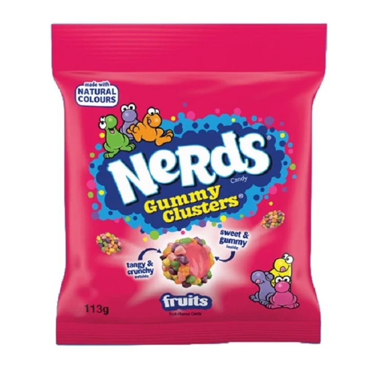 Nerds, Gummy Clusters Fructe, 113g
