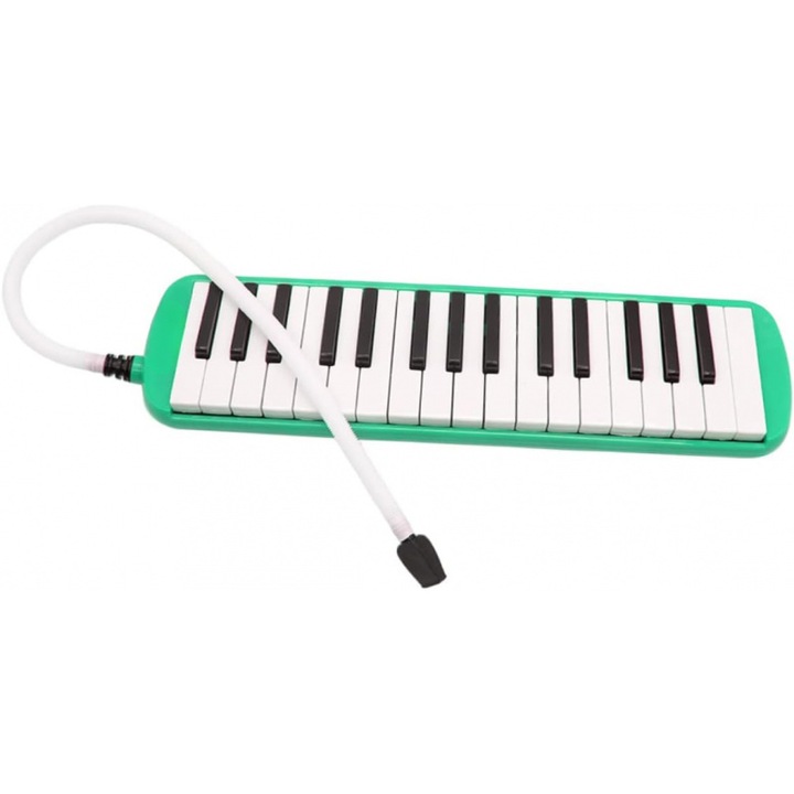 Gyerekzongora - 32 billentyű, könnyen hordozható, zöld, könnyen játszható, 4 év feletti gyermekek számára alkalmas, puha táska, ünnepi ajándék, ABS zongora