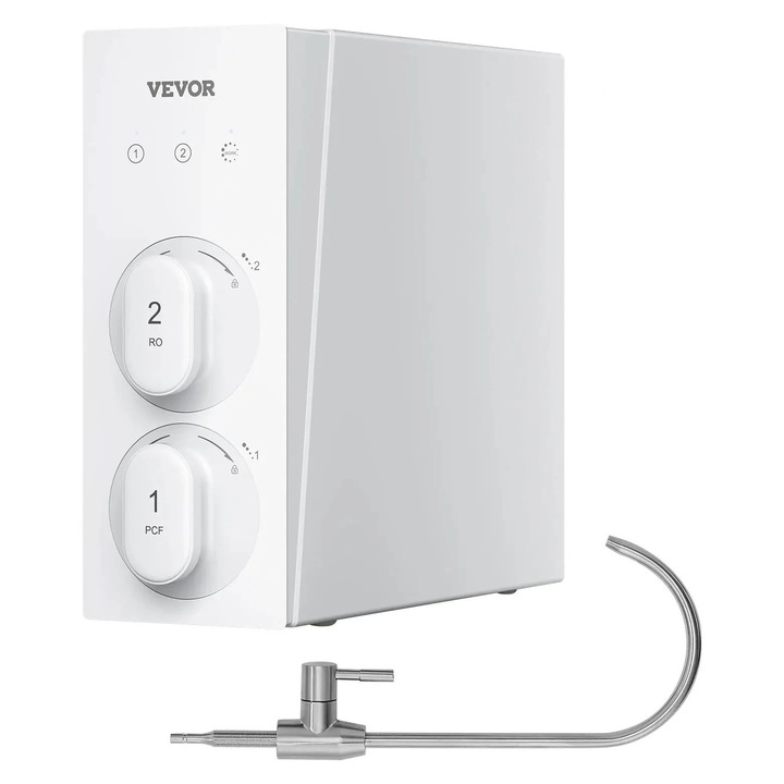 VEVOR fordított ozmózis rendszer, 8 fokozat, 800 GPD, fehér, 39,7x13,7x34,7cm