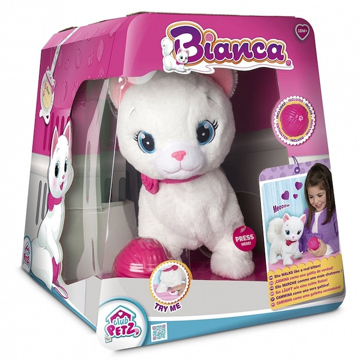 TM Toys - Bianca interaktív plüss cica