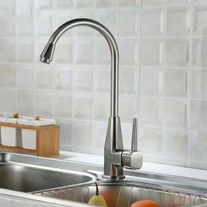 Кухненски кран, неръждаема стомана SUS304, полиран хром