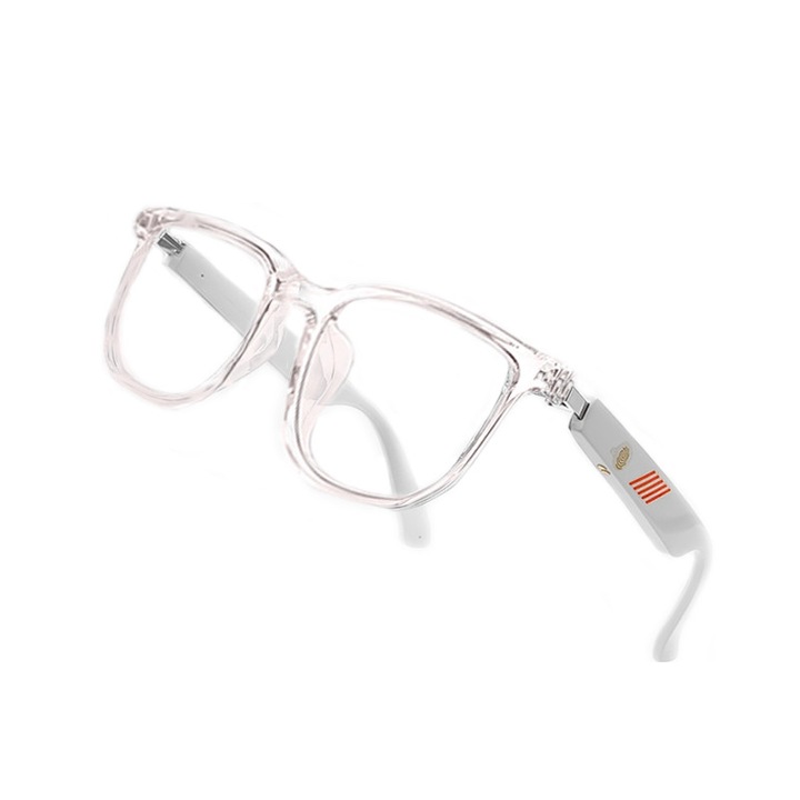 Умни очила, Garsonal, анти-синя светлина, стерео звук, Bluetooth 5.3, бързо магнитно зареждане, IPX5, сиви, универсални