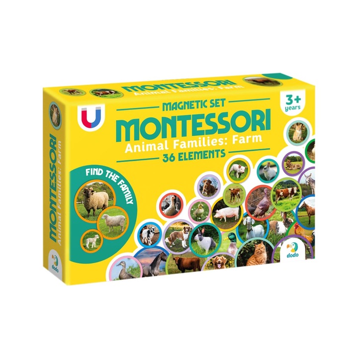 Set magnetic Montessori, Familii de animale