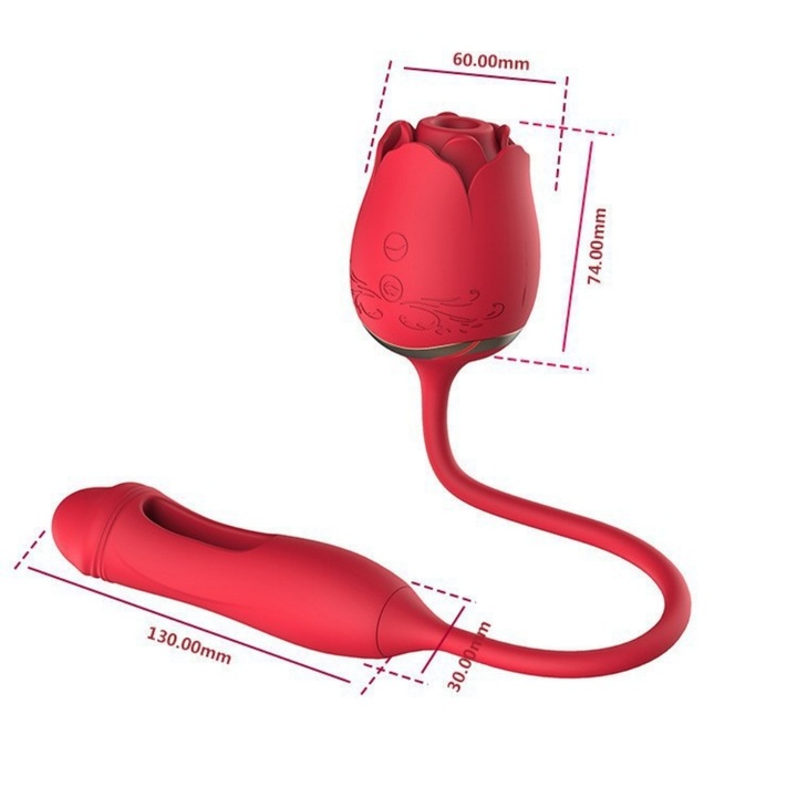 Rózsaszín vibrátor, orvosi szilikon, 10 rezgési mód, vízálló, USB kábellel és használati útmutatóval