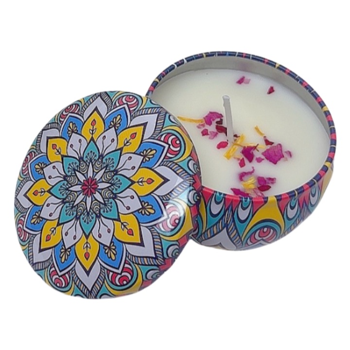 Антистрес свещ, бял улун и праскова, соев восък, 160 г