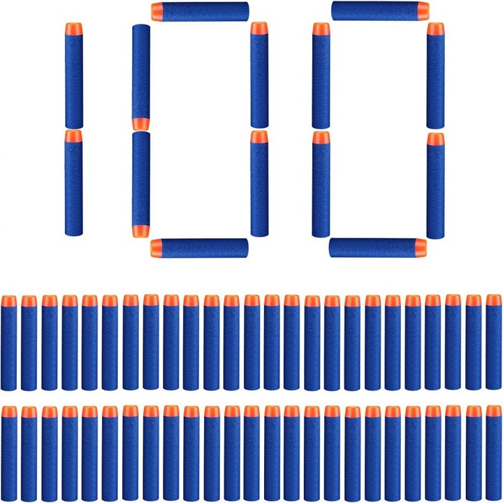 StillCool 100 броя пълнители за стрелички 7.2 см, пълнители, аксесоари за стрелички от пяна за Nerf N-Strike Elite Series (кръгла глава)