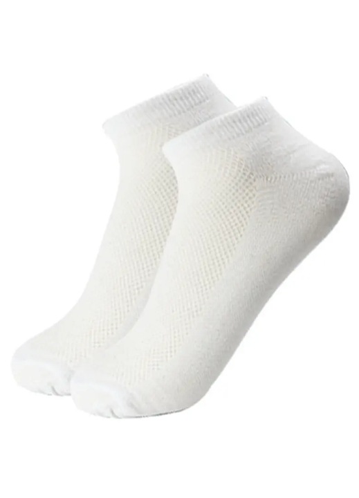 10 pár Wegner férfi zokni készlet, rövid, fehér, 42-45 EU, poliészter és elasztán