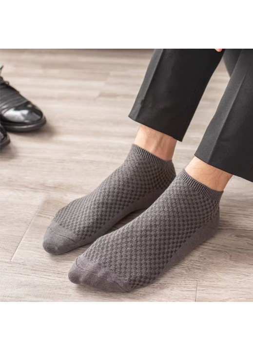 5 pár férfi zokni készlet, Wegner, szürke, 38-42, pamut, bambusz