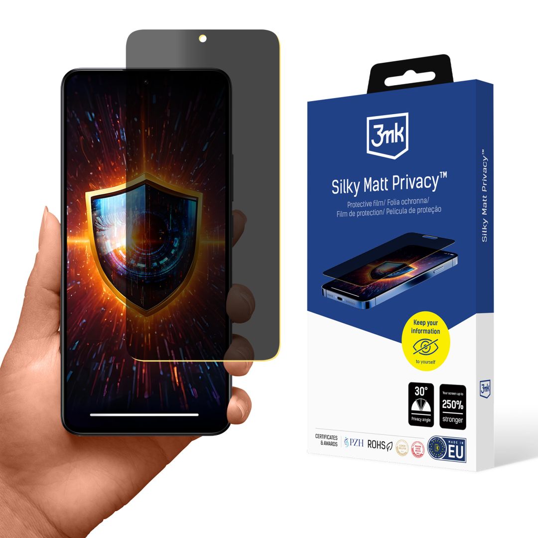 Folie de protectie 3MK Silky Matt Privacy pentru Xiaomi 13T/13T Pro, mata, rezistenta la zgarieturi, 30x15cm