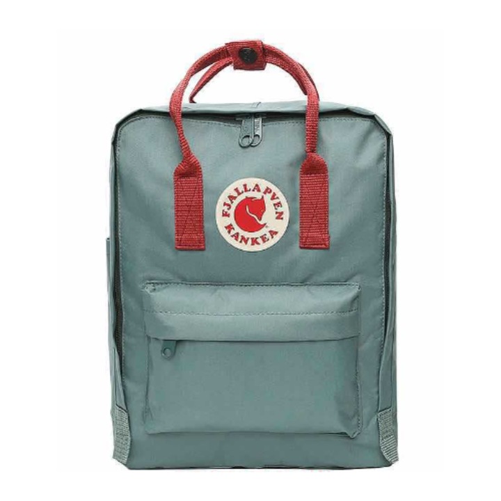 Fjallraven kanken hátizsák, szintetikus, 16 L, 38 x 27 x 13 cm, zöld