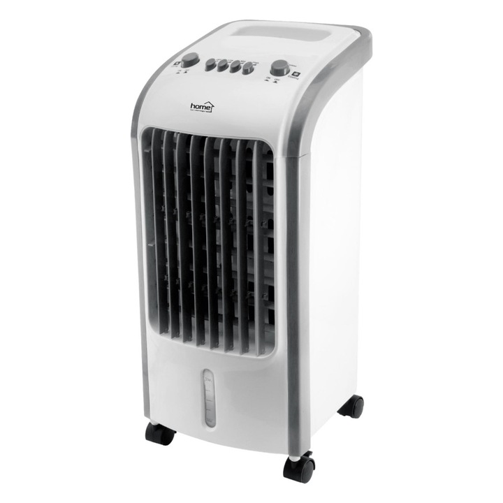 Racitor de aer Home LH301, rezervor de apa de 3 litri, 3 viteze, insertie de evaporator, rulabil pe roti, 80 W