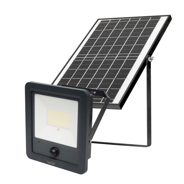 Home FLP1800SOLAR соларен LED прожектор, 112 SMD LED, 1800lm, сензор за движение, IP65 защита, соларен панел, дистанционно управление