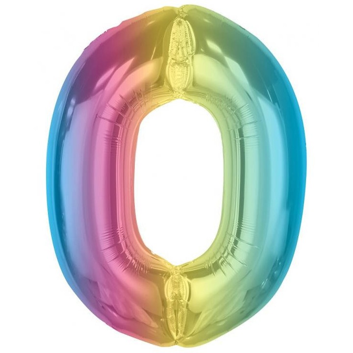 Фолиев балон Colorful Rainbow Number 0 92 см