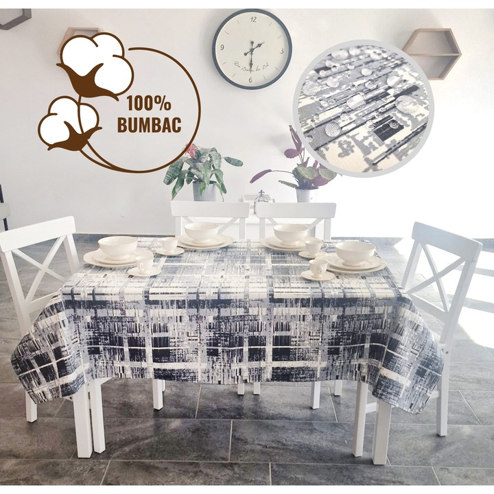 Folteltávolító terítő 100% pamut 160x220 cm, szürke színátmenet