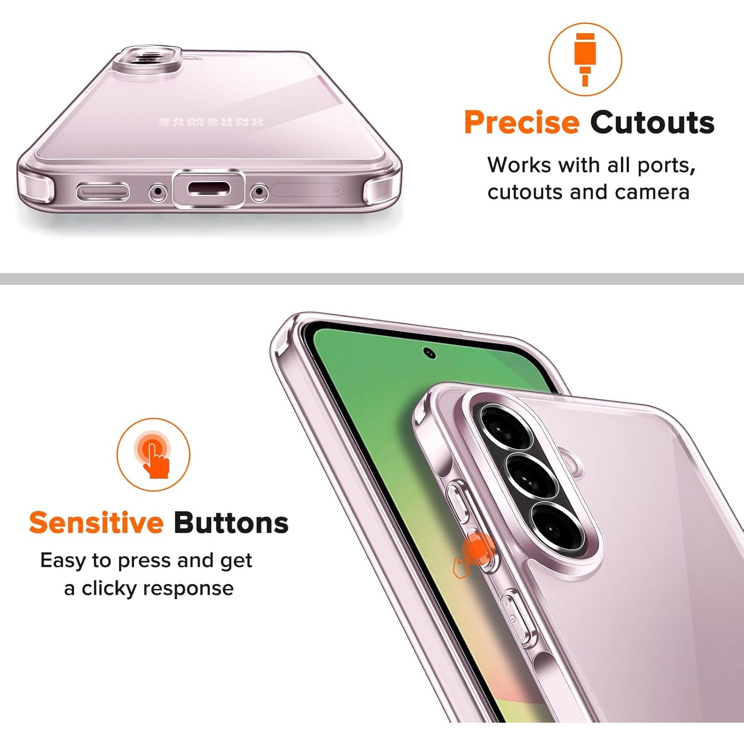 Husa Anti soc, transparenta compatibila cu Samsung Galaxy A36 5G