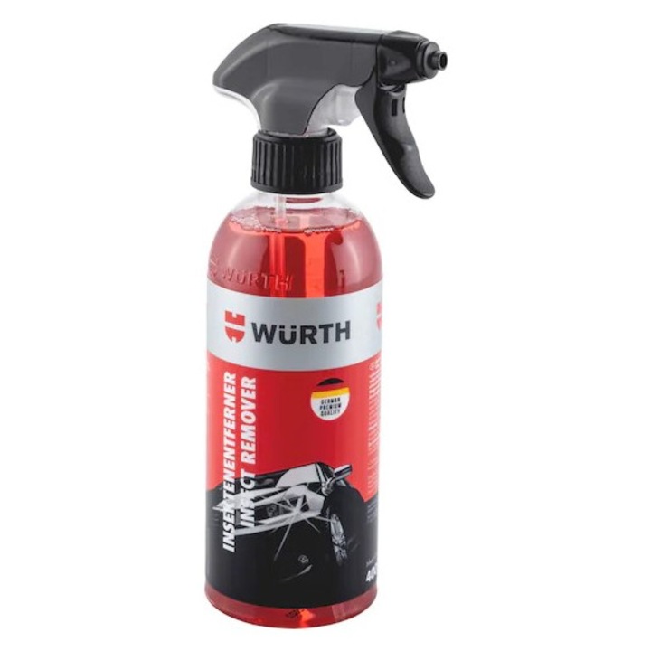 Wurth autótisztító oldat, 400 ml, hatásos karosszériához, tükrökhöz, fényszórókhoz, spray-vel