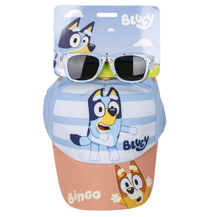 Sapca cu ochelari Bluey si Bingo 29802, 51 cm, Albastru