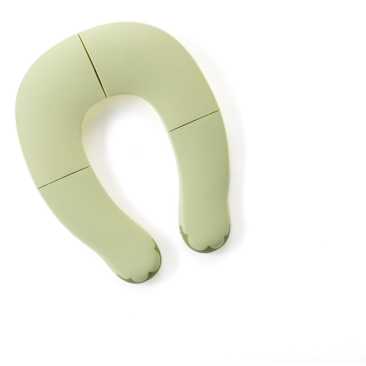 Összecsukható utazó WC-ülőke gyerekeknek, kerek és ovális WC-ülőkékhez, csúszásgátló szilikonbetétekkel, újrafelhasználható hordtáskával, zöld