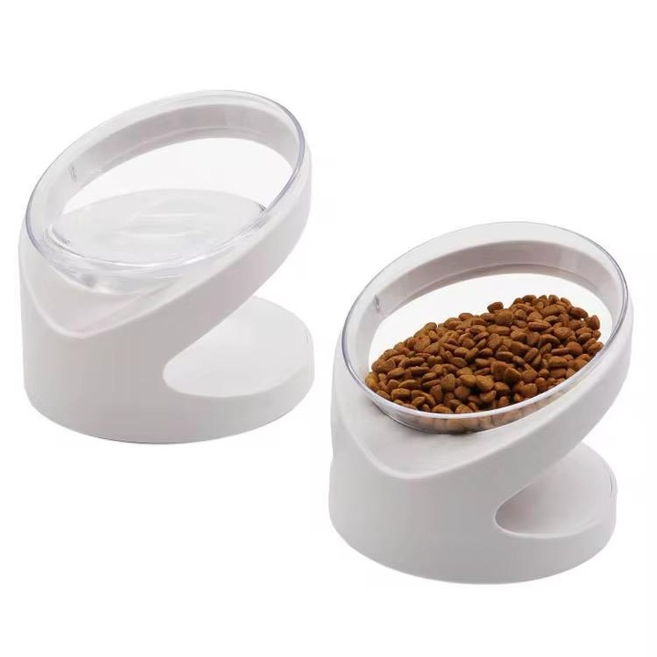 Bol antiderapant pentru mancare, asigura protectie gat pisici si caini