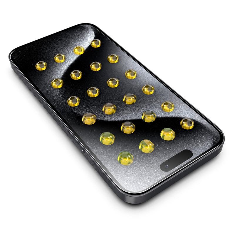 Folie de protectie din sticla temperata, transparenta, pentru iPhone 16 Pro, cu kit de aplicare rapida si functie de indepartare automata a prafului, sticla temperata 9H+, claritate Super HD, tratament electronic oleofob si anti-amprente