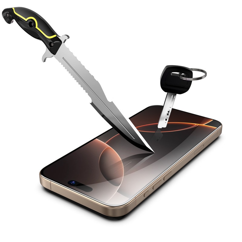 Folie de protectie din sticla temperata, transparenta, pentru iPhone 16 Pro, cu kit de aplicare rapida si functie de indepartare automata a prafului, sticla temperata 9H+, claritate Super HD, tratament electronic oleofob si anti-amprente