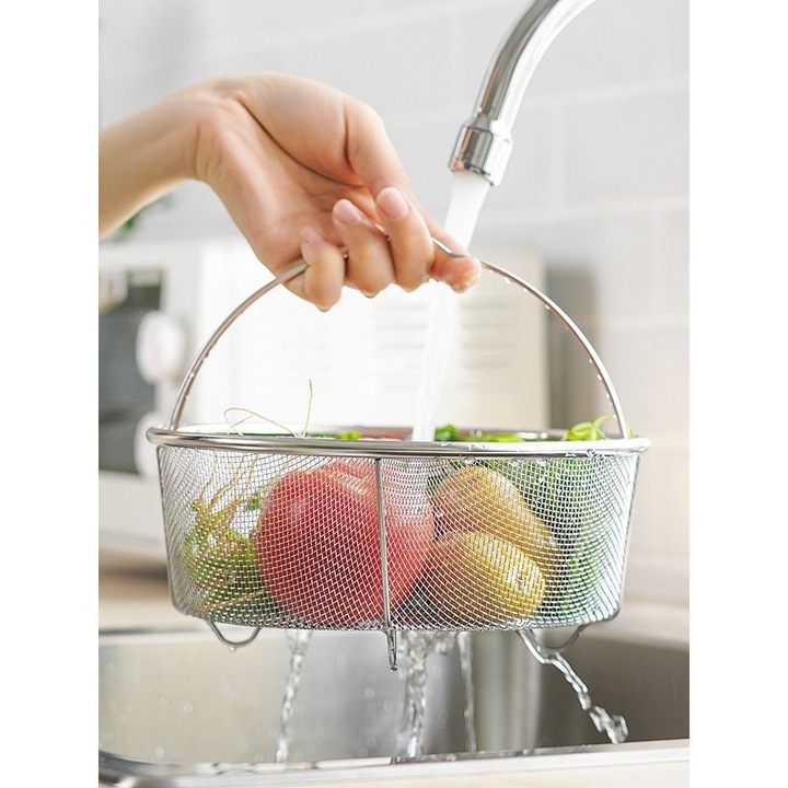 Sita friteuza din Metal pentru prepararea prajiturilor si alimentelor prajite, MS STAR, 23x23x9, 5 cm