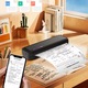Преносим термичен принтер A4, VALA® X9, Bluetooth, USB, съвместим с iOS/Android/Windows/MAC, директен термичен печат без мастило, приложение Tiny Print, 2500 mAh батерия, черен