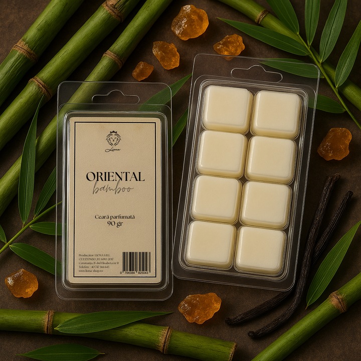 Ceara parfumata din soia/Wax melts, pentru aromaterapie, aroma Bambus Oriental, 90 gr