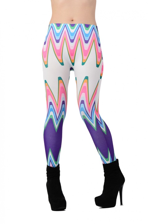 Colanti Seamless multicolori zig zag, Marimea S