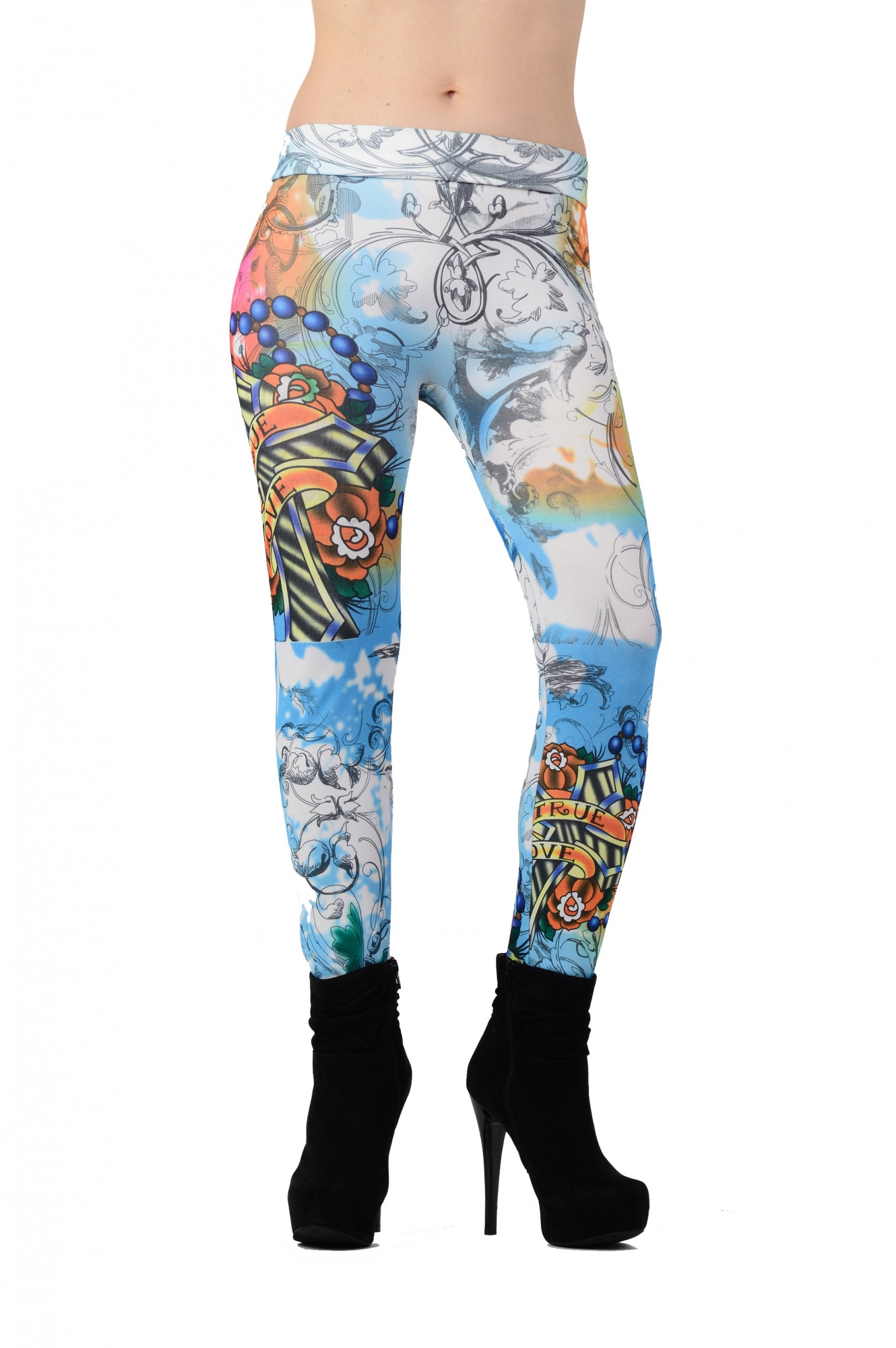 Colanti Seamless imprimeu tatuaj, SL044T