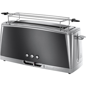 Prajitor de paine Russell Hobbs Luna Moonlight Grey 23251-56, 1420 W, 2 felii, 6 setari, Prajire rapida, Fanta lunga, Gri/Inox Prajitor de paine Russell Hobbs Luna Moonlight Grey 23251-56, 1420 W, 2 felii, 6 setari, Prajire rapida, Fanta lunga, Gri/Inox