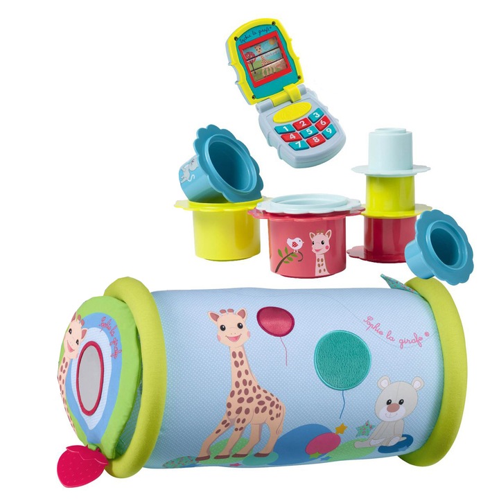 Set jucarii Vulli Girafa Sophie, Cilindru activitati