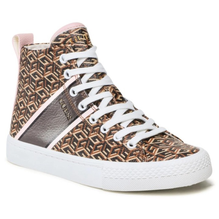 Guess női cipő, ökológikus bőr, barna, Barna