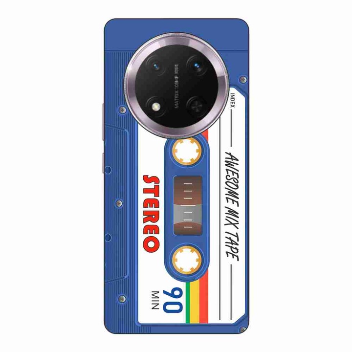 Husa compatibila cu Honor Magic7 Lite Silicon Gel Tpu Model Caseta Vintage Mix Tape