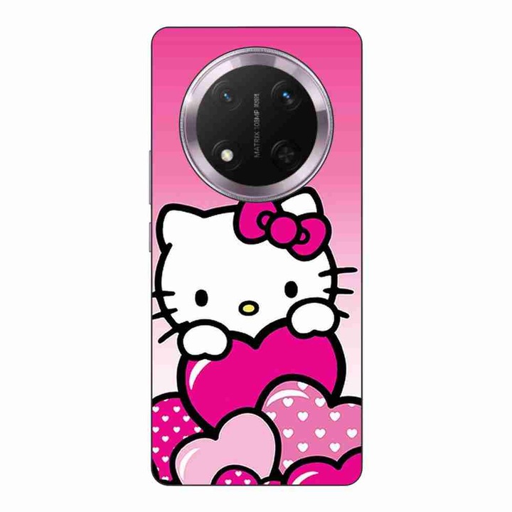 Husa compatibila cu Honor Magic7 Lite Silicon Gel Tpu Model Hello Kitty Pink Hearts