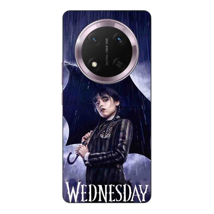 Husa compatibila cu Honor Magic7 Lite Silicon Gel Tpu Model Wednesday Umbrella